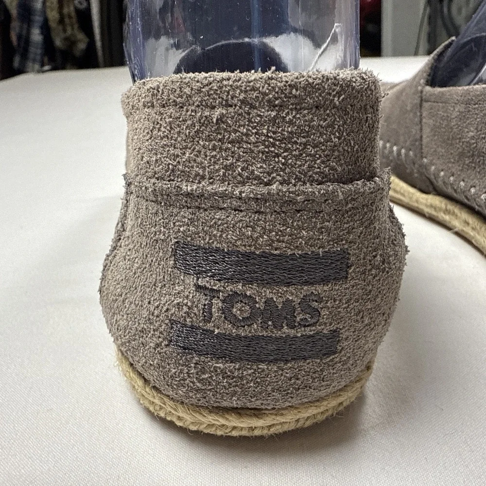 TOMS Womens Alpargata Suede Espadrille Slip On Shoes Grey Size 6 1002920416